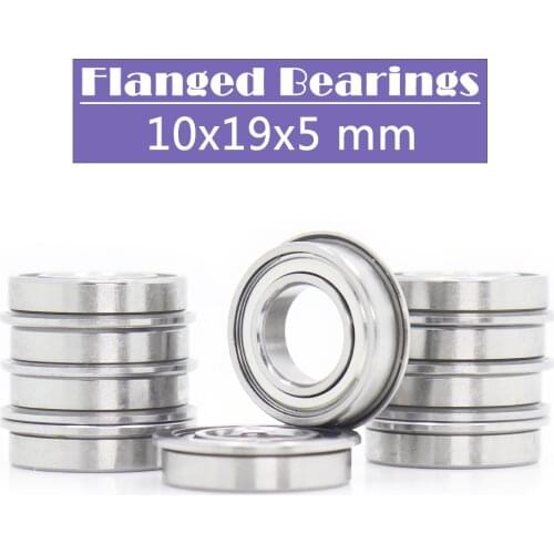F6800ZZ Flange Bearing 10x19x5 mm ABEC-1 ( 10 PCS ) F6800 Z ZZ Flanged Ball Bearings