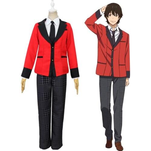 Kakegurui Anime Ryōta Suzui Cosplay Costume for Boys Man Japanese High School JK Uniform Full Set 4PCS Coat+Shirt+Pants+Tie