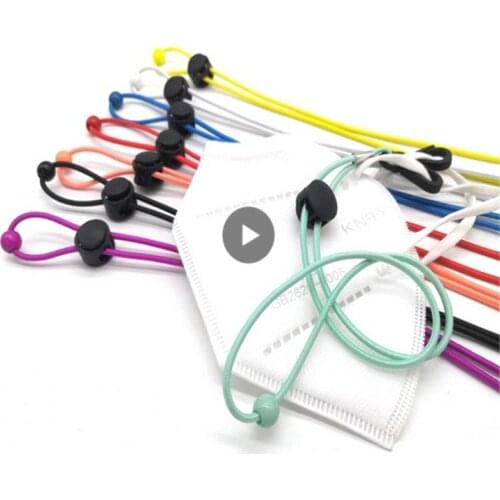 5PCS Adjustable Mask Hanging Hook Lanyard 95 Masks Holder Face Mask Storage Anti Drop Hanging Neck Convenient Traceless Ear Hook