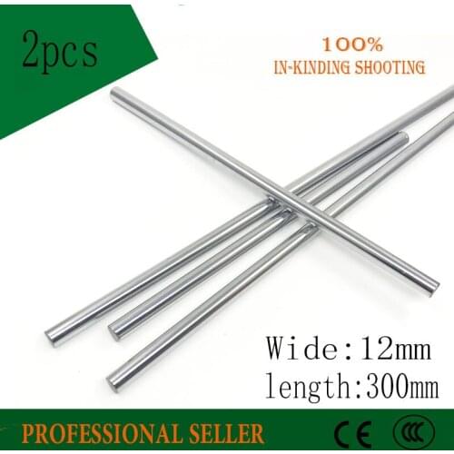 2pcs 12mm 12x300 linear shaft 3d printer 12mm x 300mm Cylinder Liner Rail Linear Shaft axis cnc parts 12*300mm
