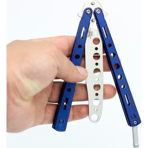 Blue butterfly knife model toys for children and adult training csgo