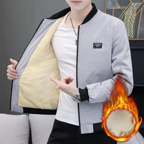 Men 2021 New Winter Parkas High Quality Casual Thick Warm Coat Fur Lined Men Jacket Outwear Fashion Baseball Jacket Y214