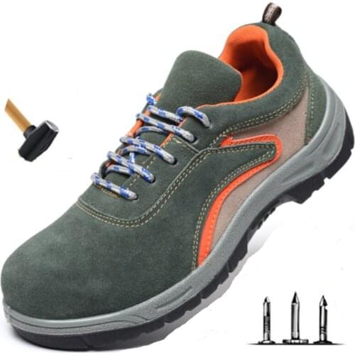 Outdoor Men Breathable Steel Toe Cap Work Safety Shoes Boots Men Outdoor Waterproof Anti-slip Steel Puncture Proof Safety Shoes