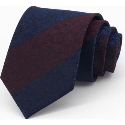 2021 New High Quality 8CM Wide Business Tie For Men Fashion Formal Striped Male Necktie Party Wedding Work With Gift Box