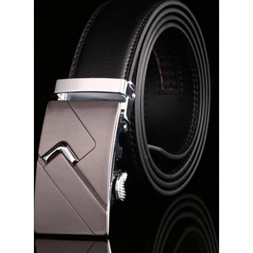New Men Belts Genuine Leather Automatic Buckle Brand Designer Belt for Men Fashion Belt High Quality Leisure Waistband