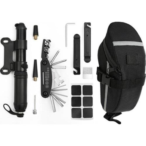 Bicycle Repair Tools Kit MTB Road Bike Multifunctional Tire Patch Repair Glue Set Mountain Bike Maintenance Kit Send A Tail Bag