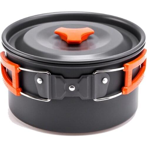 Outdoor pot & teapot set for 2-3 people camping kettle pot set portable outdoor cooker multifunctional aluminum outdoor tablewar