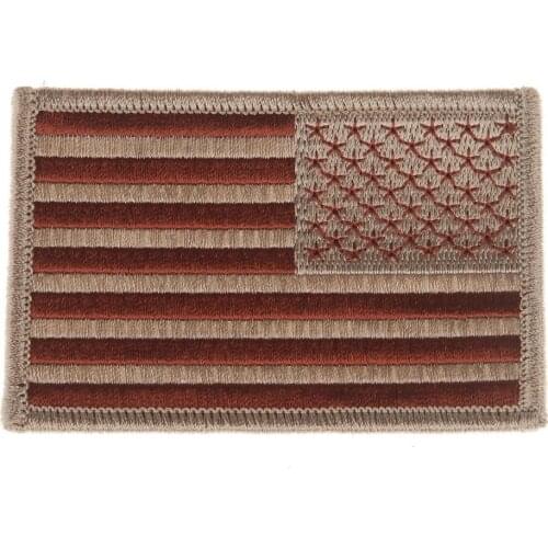 US FLAG EMBROIDERED DESERT TAN SHOULDER BADGE EMBROIDERED MILITARY PATCH