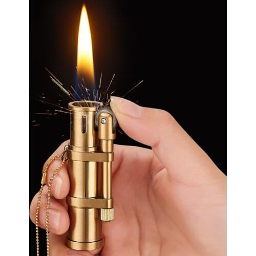 New Windproof Kerosene Flint Lighter Metal Personality Creative Griinding Wheel Ignition Lighter For Nostalgic Collecting Gifts