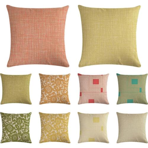New solid color stripe cushion cover lattice stripe pillow cover car sofa chair pillow cover home decoration 45x45cm