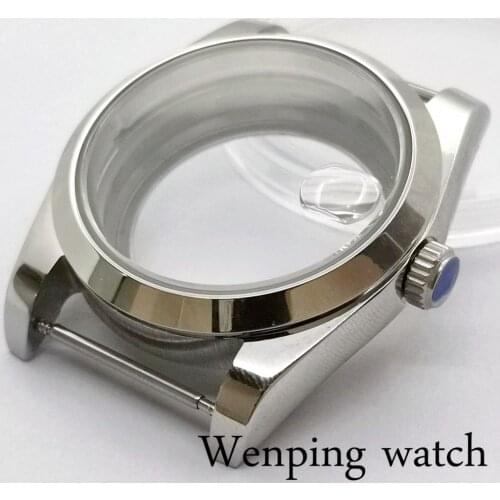 New 36mm sapphire crystal polished bezel case is suitable for NH35A NH36A ETA 2836 MIYOTA 8215 MINGZHU DG 2813