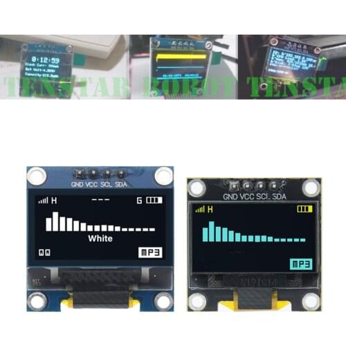 4pin 0.96" White/Blue/Yellow blue 0.96 inch OLED 128X64 OLED Display Module 0.96" IIC I2C Communicate for arduino
