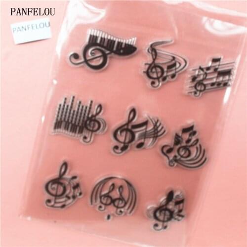 PANFELOU The note music Transparent Clear Silicone Stamp/Seal for DIY scrapbooking/photo album Decorative clear stamp sheets
