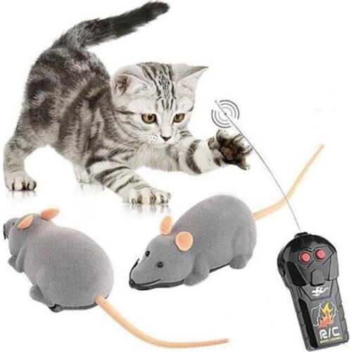 Remote Control Simulation Wireless Control Mouse Animal Flocking Mouse Tricky Mouse Toys Funny Christmas Gifts For Cat Supplies