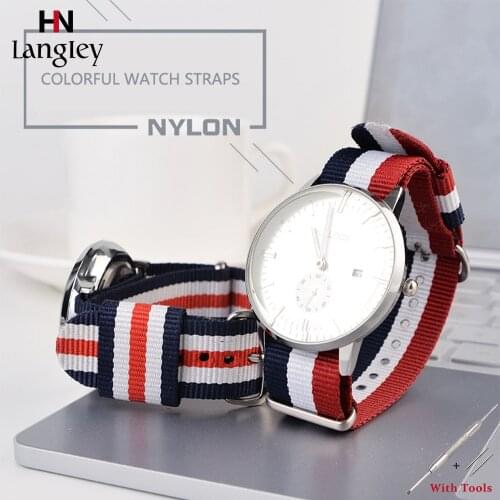 9 Colors Nylon Watchbands Straps For Men Women Unisex Watches 13mm 14mm 17mm 18mm 19mm 20mm Sport Breathable Band Accessories