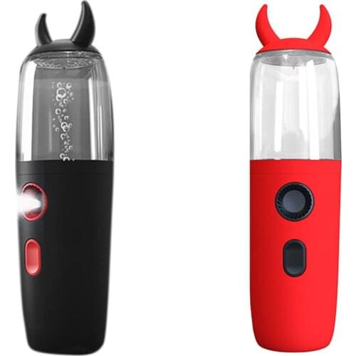 Cute Devil Handheld Ultrasonic Mini Air Humidifier USB Rechargable Humidifier Portable Steam Face Humidifier