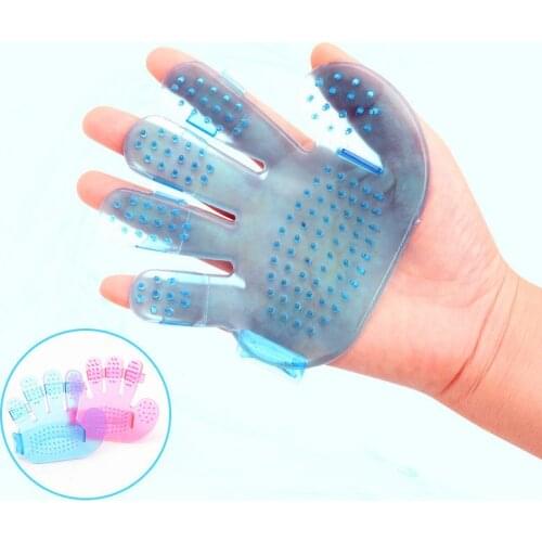Pet Dog Cat Combs Cleaning Massage Bath Fingers Glove Dog Crystal Bath Brush Pet Grooming Tool Wash Head Massage Brush Toy
