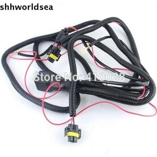 Shhworldsea 1set 5set H11 Relay Wire Harness Wiring Adapter Extension Cable Xenon For HID Conversion Kit Fog Lights LED DRL