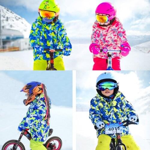 Fleece Warm Baby Girl Snow Jacket Hooded Sport Boy Ski Coats Outdoor Padded Children Parkas Windproof Kids Outerwear Clothes
