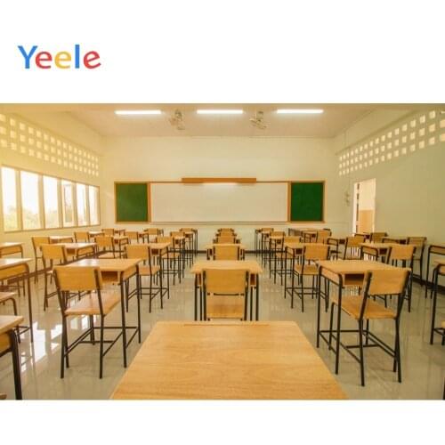 Yeele Vinyl Children Back To School Classroom Desks Chairs Photography Background Baby Photographic Backdrop For Photo Studio