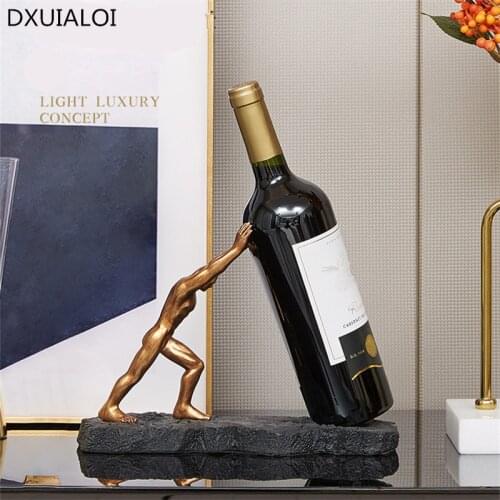Wine rack decor wine cabinet creative modern minimalist living room entrance TV cabinet personality European craft ornaments