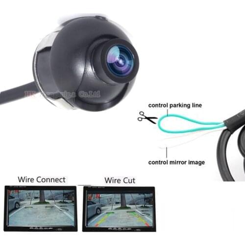 YYZSDYJQ Car Rear Left Right Side Front View Reverse CCD 360 degree Camera 100% Waterproof 18.5mm Drill