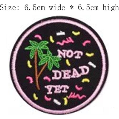 Free Shipping 1pc Tree 6.5cm High Embroidery Patch Iron On Sew On For Left Chest/Appliqué/Craft/Decorattion/Hot Cut/Not Dead Yet