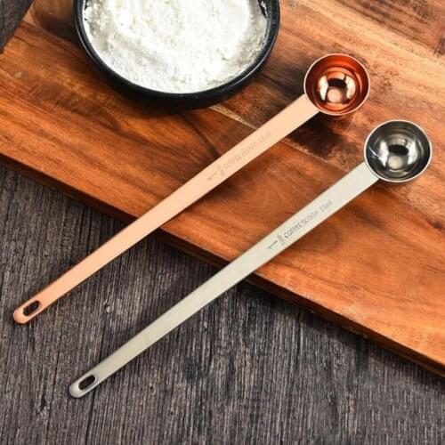 10pcs 15ML Metal Measuring Spoon Multifunction Coffee Scoop Stainless Steel Coffee Long Handle Tablespoon