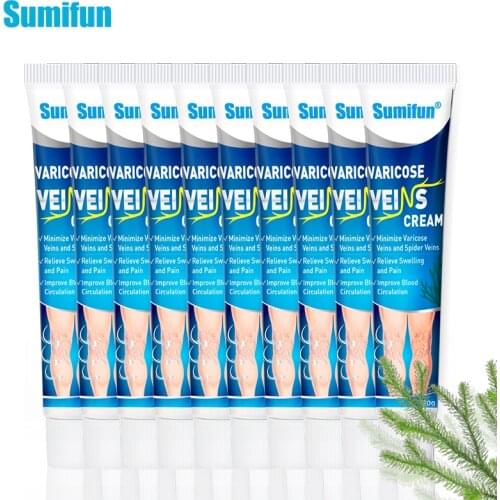 10PCS Sumifun Varicose Veins Cream 20g Hot Sale Vasculitis Phlebitis Spider Cream Varicosity Angiitis Removal Medical Plaster