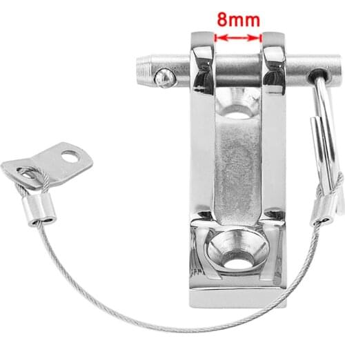 2x Stainless Steel Boat Deck Hinge Bimini Top 90 ° Release Pin Lanyard
