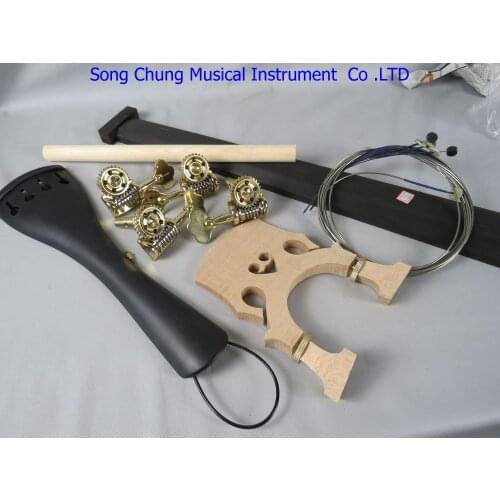 3/4 Upright Bass part,fingerboard/:bridge/tailpiece/sound post etc