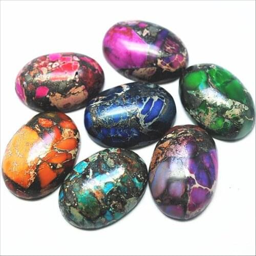 3pcs nature gem stone cabochons oval shape semi precious stone cabs no hole size 18x25mm charms pendants making