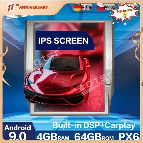 Aotsr Tesla Style PX6 Android 9.0 64G Car Radio Player GPS Navigation Auto Stereo Multimedia Play For Toyota Tundra 2014 - 2020