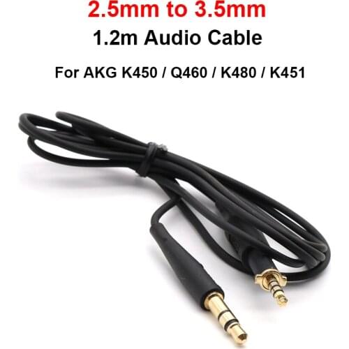 3.5mm to 2.5mm 1.2M AUX Audio Cable replacement for AKG K450 K451 K452 K480 Q460 Headphones