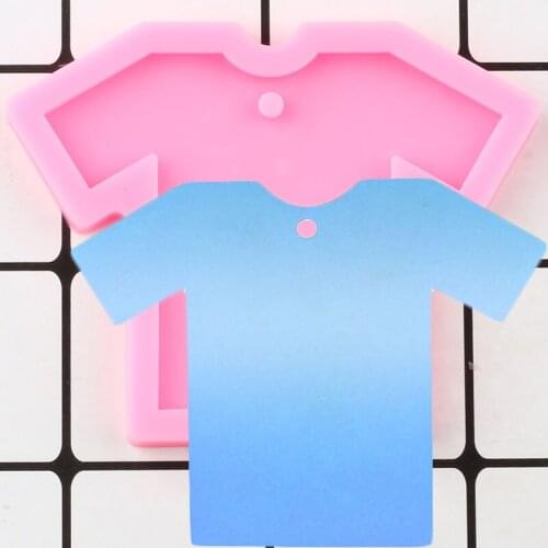 Shiny T-shirt Clothes Silicone Mold Epoxy Resin Jewelry Making Keychain Molds Handmade Polymer Clay Mould Charms Moulds