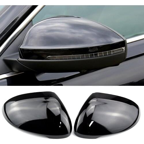 Car Mirror Cover For VW Passat B8 CC Arteon R line Bright black Rearview Mirror Cover Protection Cap Car Styling