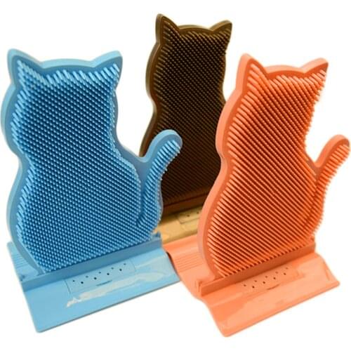 Cat Face Scratcher Massager Toy Cat Self Groomer Door Mounted Cat Massage Self Groomer Comb Brushes Pet Playing Toys