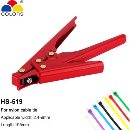 Nylon Cable Tie Gun for width 2.4-9mm Cable Tie Pliers Tension Cutting Tie HS-519 Hand Fastening Tool