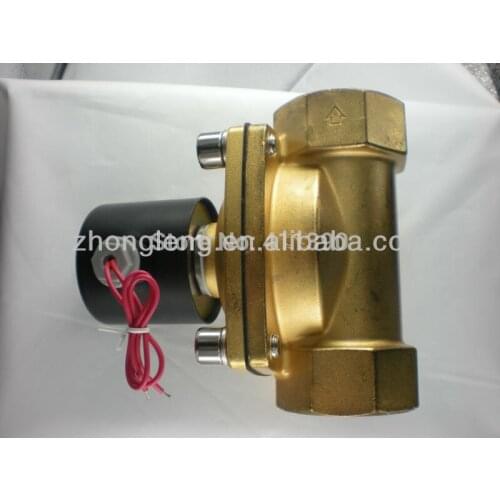 2" Electric Solenoid Valve 12 Volt, Water, Diesel normally closed brass DC12V model 2W500-50