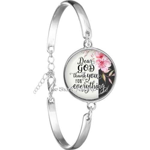 It Is Well with My Soul Scripture Quote Art Picture Glass Dome Bracelet Bible Verse Jewelry Gifts For Christian