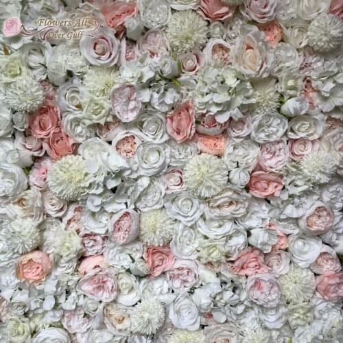 Artificial Wedding Flower wall And Fake Flower Row For Wedding Rose Backdrop Decoration