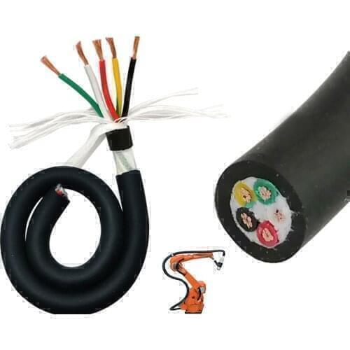 Sq 0.5 MM TRVV Cable 4 Cores PVC Shielded Copper Towline Bend Resistant Drag Chain Flexible Wire-2/5Meters