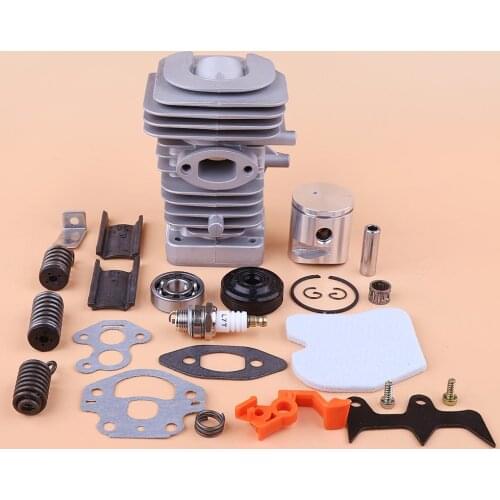 39mm Cylinder Piston Kit For Husqvarna 235 236 240 Crank Bearing Oil Seal AV Buffer Air Filter Felling Dog Gasket Set