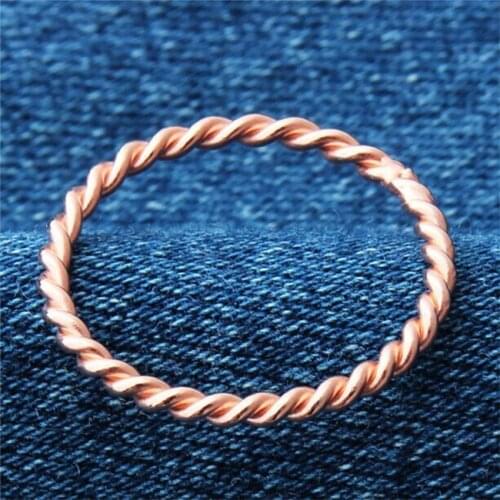 Martick 316L Stainless Steel Rose Gold Color Twisted Ring Fashion Jewelry For Women Size 4-8 R15