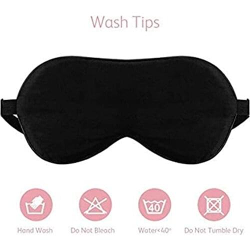 19 Momme 100% Silk Sleep Eye Mask Blindfold Elastic Strap Soft Eye Cover Portable Pure Night Eyeshade For Sleeping Nap Travel