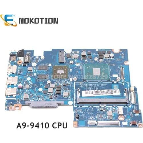NOKOTION For Lenovo Yoga 510-14AST 500-14ACZ Laptop Motherboard A9-9410 CPU 5B20J76037 BAUS0 Y0 LA-D541P