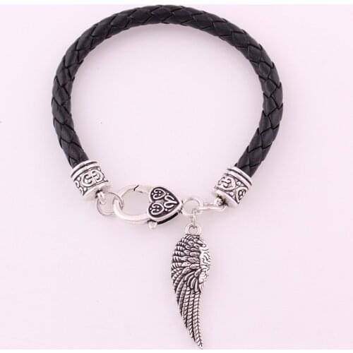 Trendy Jewelry Archangel Wing Pendant Charm Bracelet Unisex High Grade Personality Zinc Alloy Material Provide Dropshipping