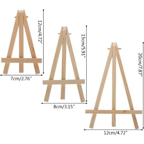 Natural Wood Mini Easel Frame Tripod Display Meeting Wedding Table Number Name Card Stand Display Holder Children Painting Craft
