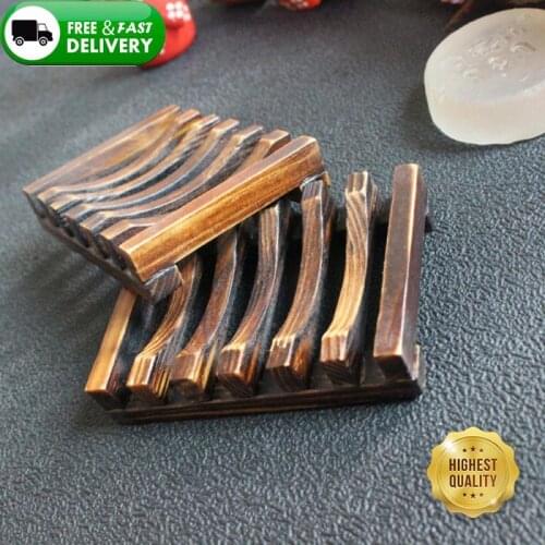 Portable Soap Dishes Natural Wood Soap Tray Holder Dish Storage Bath Shower Plate Home Bathroom Wash Soap Holder Organizer