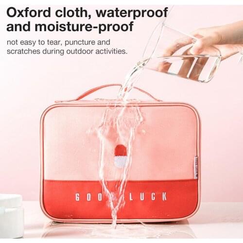 Person Portable Outdoor Waterproof EVA First Aid Kit Or Make Up Brush Storage For Family Camping Emergency Medical Treatment